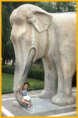 Girl with Elephant