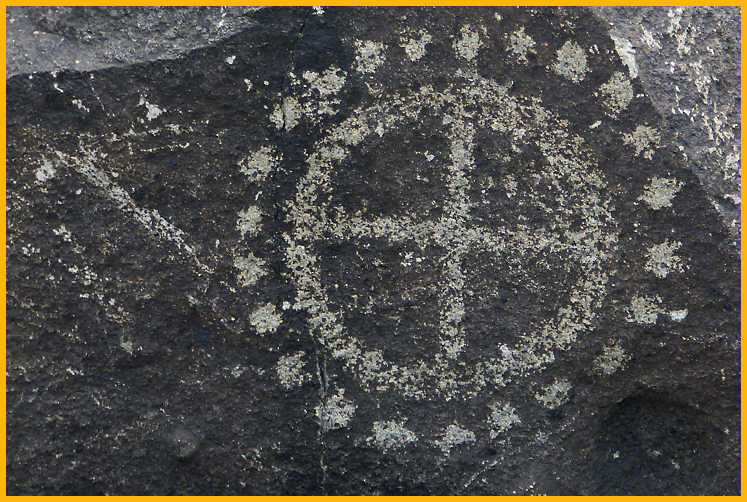 Cirlce and Dot Petroglyph