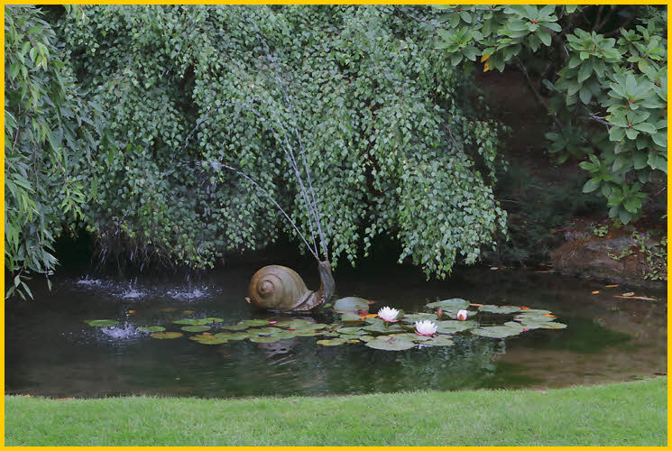 Pond with Snail Fountain