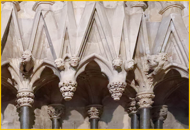 Figures above Chapter House Seats